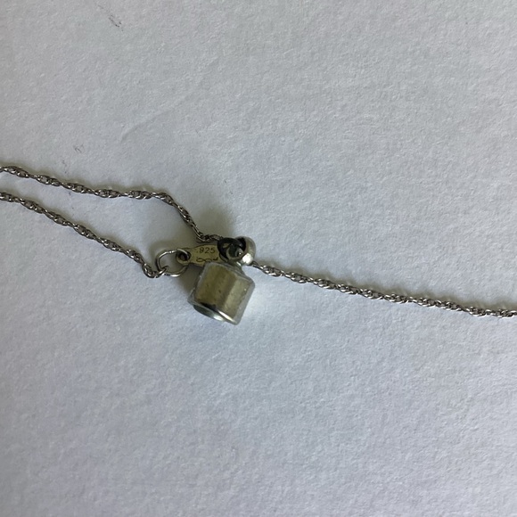 925 10K Silver Ribbon Infinity Heart Necklace Magnetic Closure - Picture 7 of 13